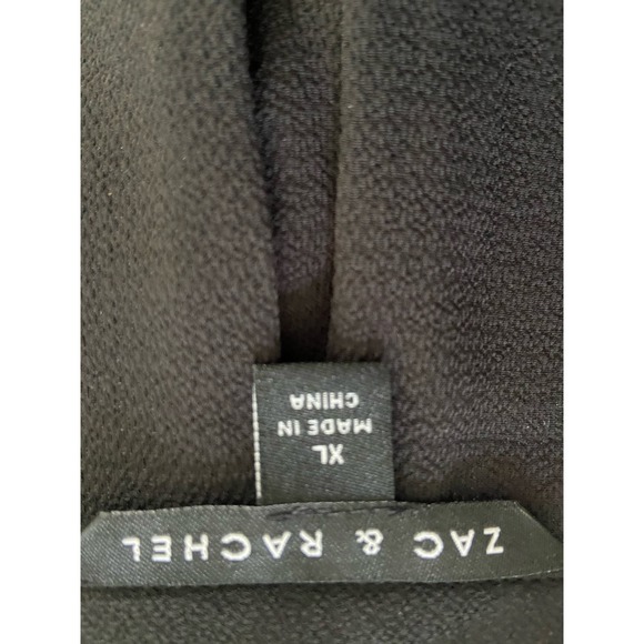 Zac and Rachel Black Long-Sleeved Wrap Top, Size XL wom257 - Picture 13 of 14